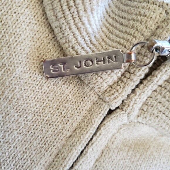 St. John Sport linen blend zip up jacket M - Picture 7 of 9